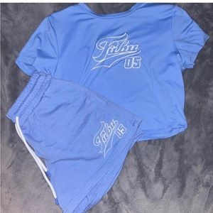 Fubu top with matching shorts